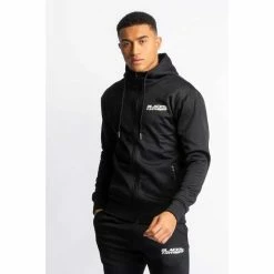 AESTHETIC WOLF Black Panther Hoodie Heren Slim Fit - Fitness - Zwart