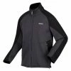 Regatta Heren Highton III Full Zip Fleece Jacket (Donkergrijs/Zwart)