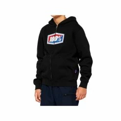 100% Officiële Jeugd Zip Hoody - Zwart