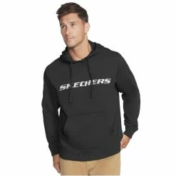 Skechers Heritage Pullover Hoodie, Mannen, Sweatshirts, Zwart