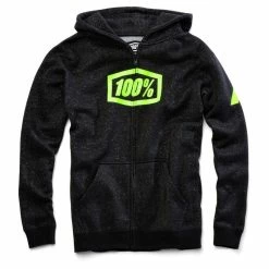100% Syndicate Jeugd Full-Zip Hoody - Zwart/Groen